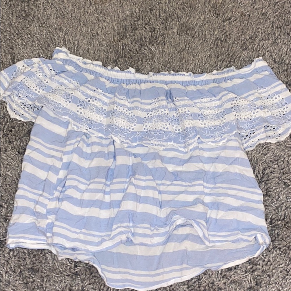 off the shoulder striped top